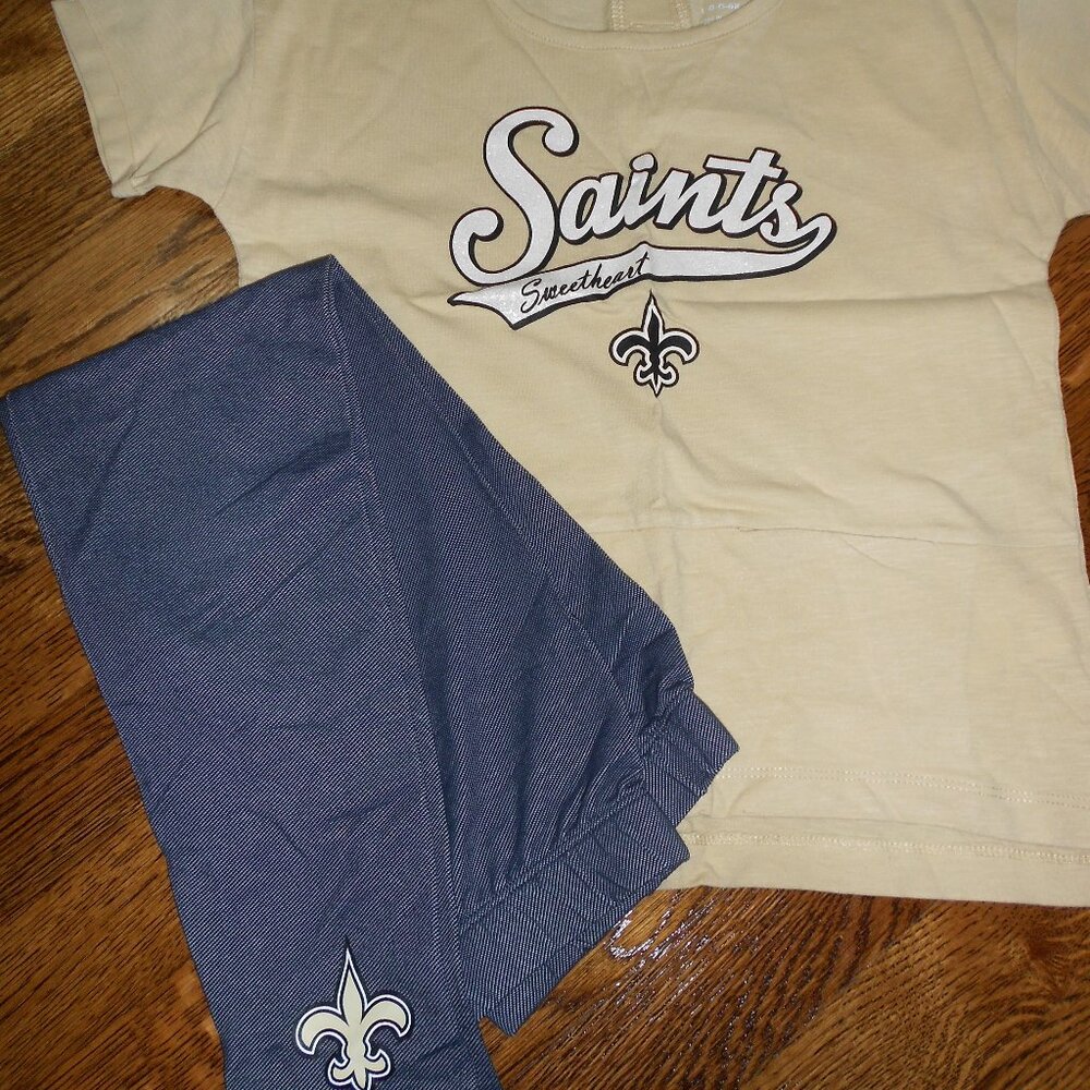 NFL New Orleans Saints Short Sleeve Shirt and Leggings Set